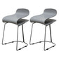 Nordic Stainless Steel Barstool Simple Indoor Tall Stool with Plastic Seat Grey 2 Piece Set Short Stool(20"H) Clearhalo 'Bar Furniture' 'Bar Stools' 'bar_stools' 'furn' 'furn_bar_stools' 'furniture_bar_stools' 'Kitchen & Dining Furniture' 'kitchen&dining_furn' 'kitchen' 'kitchen_furn' Furniture' 4611904