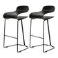Nordic Stainless Steel Barstool Simple Indoor Tall Stool with Plastic Seat Black 2 Piece Set Counter Stool(26"H) Clearhalo 'Bar Furniture' 'Bar Stools' 'bar_stools' 'furn' 'furn_bar_stools' 'furniture_bar_stools' 'Kitchen & Dining Furniture' 'kitchen&dining_furn' 'kitchen' 'kitchen_furn' Furniture' 4611906