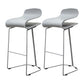 Nordic Stainless Steel Barstool Simple Indoor Tall Stool with Plastic Seat Grey 2 Piece Set Counter Stool(26"H) Clearhalo 'Bar Furniture' 'Bar Stools' 'bar_stools' 'furn' 'furn_bar_stools' 'furniture_bar_stools' 'Kitchen & Dining Furniture' 'kitchen&dining_furn' 'kitchen' 'kitchen_furn' Furniture' 4611909