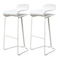 Nordic Stainless Steel Barstool Simple Indoor Tall Stool with Plastic Seat White 2 Piece Set Bar Stool(30"H) Clearhalo 'Bar Furniture' 'Bar Stools' 'bar_stools' 'furn' 'furn_bar_stools' 'furniture_bar_stools' 'Kitchen & Dining Furniture' 'kitchen&dining_furn' 'kitchen' 'kitchen_furn' Furniture' 4611910