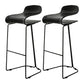 Nordic Stainless Steel Barstool Simple Indoor Tall Stool with Plastic Seat Black 2 Piece Set Bar Stool(30"H) Clearhalo 'Bar Furniture' 'Bar Stools' 'bar_stools' 'furn' 'furn_bar_stools' 'furniture_bar_stools' 'Kitchen & Dining Furniture' 'kitchen&dining_furn' 'kitchen' 'kitchen_furn' Furniture' 4611911