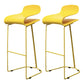 Nordic Stainless Steel Barstool Simple Indoor Tall Stool with Plastic Seat Yellow 2 Piece Set Bar Stool(30"H) Clearhalo 'Bar Furniture' 'Bar Stools' 'bar_stools' 'furn' 'furn_bar_stools' 'furniture_bar_stools' 'Kitchen & Dining Furniture' 'kitchen&dining_furn' 'kitchen' 'kitchen_furn' Furniture' 4611913