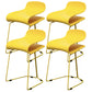 Nordic Stainless Steel Barstool Simple Indoor Tall Stool with Plastic Seat Yellow 4 Piece Set Short Stool(20"H) Clearhalo 'Bar Furniture' 'Bar Stools' 'bar_stools' 'furn' 'furn_bar_stools' 'furniture_bar_stools' 'Kitchen & Dining Furniture' 'kitchen&dining_furn' 'kitchen' 'kitchen_furn' Furniture' 4611918