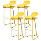 Nordic Stainless Steel Barstool Simple Indoor Tall Stool with Plastic Seat Yellow 4 Piece Set Bar Stool(30"H) Clearhalo 'Bar Furniture' 'Bar Stools' 'bar_stools' 'furn' 'furn_bar_stools' 'furniture_bar_stools' 'Kitchen & Dining Furniture' 'kitchen&dining_furn' 'kitchen' 'kitchen_furn' Furniture' 4611928