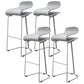 Nordic Stainless Steel Barstool Simple Indoor Tall Stool with Plastic Seat Grey 4 Piece Set Bar Stool(30"H) Clearhalo 'Bar Furniture' 'Bar Stools' 'bar_stools' 'furn' 'furn_bar_stools' 'furniture_bar_stools' 'Kitchen & Dining Furniture' 'kitchen&dining_furn' 'kitchen' 'kitchen_furn' Furniture' 4611929