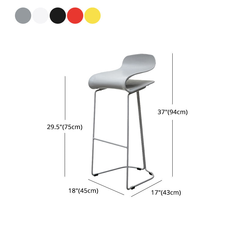 Nordic Stainless Steel Barstool Simple Indoor Tall Stool with Plastic Seat Clearhalo 'Bar Furniture' 'Bar Stools' 'bar_stools' 'furn' 'furn_bar_stools' 'furniture_bar_stools' 'Kitchen & Dining Furniture' 'kitchen&dining_furn' 'kitchen' 'kitchen_furn' Furniture' 4611932