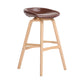 Nordic Wood Low Back Barstool Simple Indoor Tall Stool with Bucket Seat Brown 1 Piece Clearhalo 'Bar Furniture' 'Bar Stools' 'bar_stools' 'furn' 'furn_bar_stools' 'furniture_bar_stools' 'Kitchen & Dining Furniture' 'kitchen&dining_furn' 'kitchen' 'kitchen_furn' Furniture' 4611942