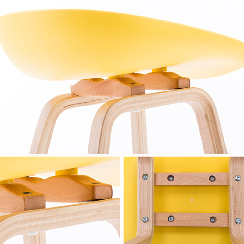 Nordic Wood Low Back Barstool Simple Indoor Tall Stool with Bucket Seat Clearhalo 'Bar Furniture' 'Bar Stools' 'bar_stools' 'furn' 'furn_bar_stools' 'furniture_bar_stools' 'Kitchen & Dining Furniture' 'kitchen&dining_furn' 'kitchen' 'kitchen_furn' Furniture' 4611944