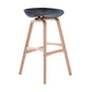 Nordic Wood Low Back Barstool Simple Indoor Tall Stool with Bucket Seat Black 1 Piece Clearhalo 'Bar Furniture' 'Bar Stools' 'bar_stools' 'furn' 'furn_bar_stools' 'furniture_bar_stools' 'Kitchen & Dining Furniture' 'kitchen&dining_furn' 'kitchen' 'kitchen_furn' Furniture' 4611953