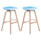 Nordic Wood Low Back Barstool Simple Indoor Tall Stool with Bucket Seat Sky Blue 2 Piece Set Clearhalo 'Bar Furniture' 'Bar Stools' 'bar_stools' 'furn' 'furn_bar_stools' 'furniture_bar_stools' 'Kitchen & Dining Furniture' 'kitchen&dining_furn' 'kitchen' 'kitchen_furn' Furniture' 4611966