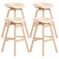 Nordic Wood Low Back Barstool Simple Indoor Tall Stool with Bucket Seat Off-White 4 Piece Set Clearhalo 'Bar Furniture' 'Bar Stools' 'bar_stools' 'furn' 'furn_bar_stools' 'furniture_bar_stools' 'Kitchen & Dining Furniture' 'kitchen&dining_furn' 'kitchen' 'kitchen_furn' Furniture' 4611970