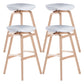 Nordic Wood Low Back Barstool Simple Indoor Tall Stool with Bucket Seat Light Gray 4 Piece Set Clearhalo 'Bar Furniture' 'Bar Stools' 'bar_stools' 'furn' 'furn_bar_stools' 'furniture_bar_stools' 'Kitchen & Dining Furniture' 'kitchen&dining_furn' 'kitchen' 'kitchen_furn' Furniture' 4611974