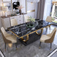 Modern 1/4/5/6/7 Pieces Black Dining Table Set with Marble Top Rectangle Dinette Set Clearhalo 'Dining Room Sets' 'Dining Tables & Seating' 'dining_room_set' 'furn' 'furn_dining_room_set' 'Furniture' 'furniture_dining_room_set' 'Kitchen & Dining Furniture' 'kitchen&dining_furn' 'kitchen' 4612006