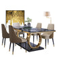 Modern 1/4/5/6/7 Pieces Black Dining Table Set with Marble Top Rectangle Dinette Set Clearhalo 'Dining Room Sets' 'Dining Tables & Seating' 'dining_room_set' 'furn' 'furn_dining_room_set' 'Furniture' 'furniture_dining_room_set' 'Kitchen & Dining Furniture' 'kitchen&dining_furn' 'kitchen' 4612015