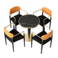 Glam Style 1/2/3/4/5 Pieces Dining Set Black-gold Table Dining Set for Living Room 5 Pieces: Table, 4 Chairs Clearhalo 'Dining Room Sets' 'Dining Tables & Seating' 'dining_room_set' 'Furniture' 'furniture_dining_room_set' 'Kitchen & Dining Furniture' 'kitchen&dining_furn' 'kitchen' 4612026