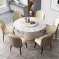 Glam 1/3/4/5/7/9 Pieces Round Dining Table Set with Sintered Stone Top Turntable Furniture 7 Pieces: Table, 6 Chairs Clearhalo 'Dining Room Sets' 'Dining Tables & Seating' 'dining_room_set' 'furn' 'furn_dining_room_set' 'Furniture' 'furniture_dining_room_set' 'Kitchen & Dining Furniture' 'kitchen&dining_furn' 'kitchen' 4612055