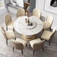 Glam 1/3/4/5/7/9 Pieces Round Dining Table Set with Sintered Stone Top Turntable Furniture 9 Pieces: Table, 8 Chairs Clearhalo 'Dining Room Sets' 'Dining Tables & Seating' 'dining_room_set' 'furn' 'furn_dining_room_set' 'Furniture' 'furniture_dining_room_set' 'Kitchen & Dining Furniture' 'kitchen&dining_furn' 'kitchen' 4612056