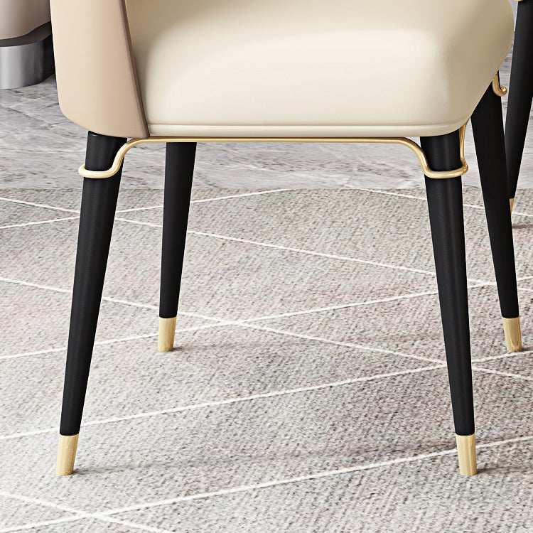 Glam 1/3/4/5/7/9 Pieces Round Dining Table Set with Sintered Stone Top Turntable Furniture Clearhalo 'Dining Room Sets' 'Dining Tables & Seating' 'dining_room_set' 'furn' 'furn_dining_room_set' 'Furniture' 'furniture_dining_room_set' 'Kitchen & Dining Furniture' 'kitchen&dining_furn' 'kitchen' 4612062