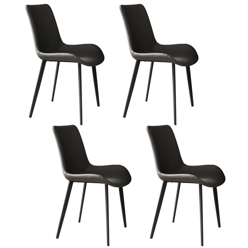 Modern 1/3/4/5/7 Pieces Grey Dining Table Set with Sintered Stone Top Steel Dinette Set 4 Grey-Black Chairs Clearhalo 'Dining Room Sets' 'Dining Tables & Seating' 'dining_room_set' 'furn' 'furn_dining_room_set' 'Furniture' 'furniture_dining_room_set' 'Kitchen & Dining Furniture' 'kitchen&dining_furn' 'kitchen' 4612071