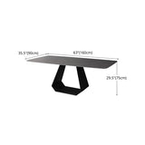 Modern 1/3/4/5/7 Pieces Grey Dining Table Set with Sintered Stone Top Steel Dinette Set Clearhalo 'Dining Room Sets' 'Dining Tables & Seating' 'dining_room_set' 'furn' 'furn_dining_room_set' 'Furniture' 'furniture_dining_room_set' 'Kitchen & Dining Furniture' 'kitchen&dining_furn' 'kitchen' 4612088