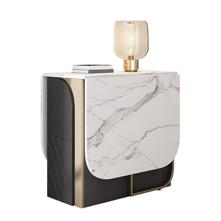 Modern 1/2/3/4/5 Pieces Rectangle Dining Table Set with Stone Top Foldable Dinette Set White 63"L x 31"W Clearhalo 'Dining Room Sets' 'Dining Tables & Seating' 'dining_room_set' 'furn' 'furn_dining_room_set' 'Furniture' 'furniture_dining_room_set' 'Kitchen & Dining Furniture' 'kitchen&dining_furn' 'kitchen' 4612091