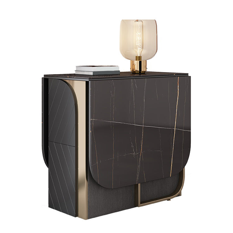 Modern 1/2/3/4/5 Pieces Rectangle Dining Table Set with Stone Top Foldable Dinette Set Black 63"L x 31"W Clearhalo 'Dining Room Sets' 'Dining Tables & Seating' 'dining_room_set' 'furn' 'furn_dining_room_set' 'Furniture' 'furniture_dining_room_set' 'Kitchen & Dining Furniture' 'kitchen&dining_furn' 'kitchen' 4612097