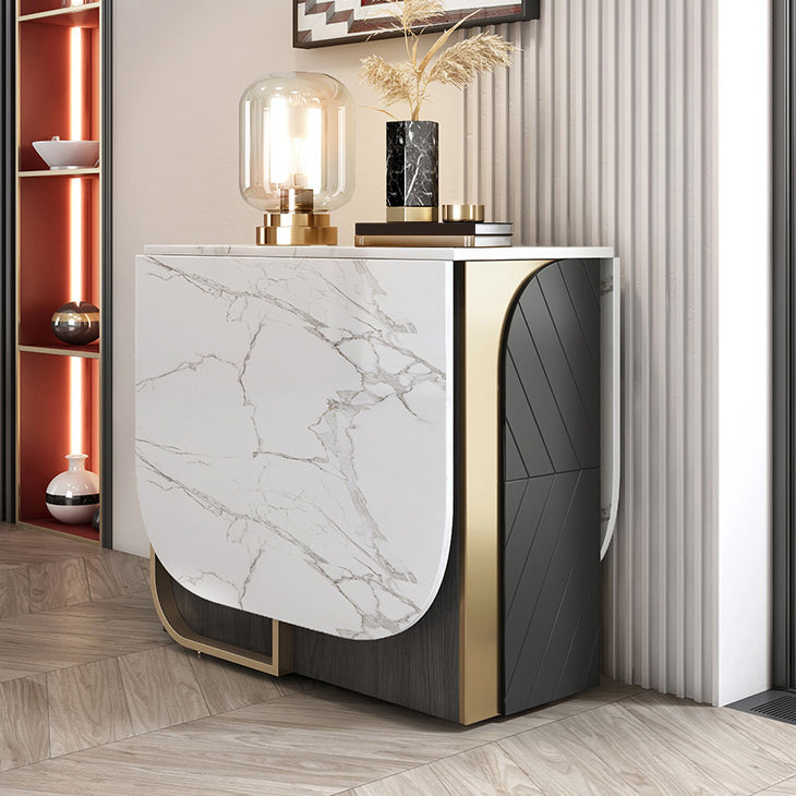 Modern 1/2/3/4/5 Pieces Rectangle Dining Table Set with Stone Top Foldable Dinette Set Clearhalo 'Dining Room Sets' 'Dining Tables & Seating' 'dining_room_set' 'furn' 'furn_dining_room_set' 'Furniture' 'furniture_dining_room_set' 'Kitchen & Dining Furniture' 'kitchen&dining_furn' 'kitchen' 4612107