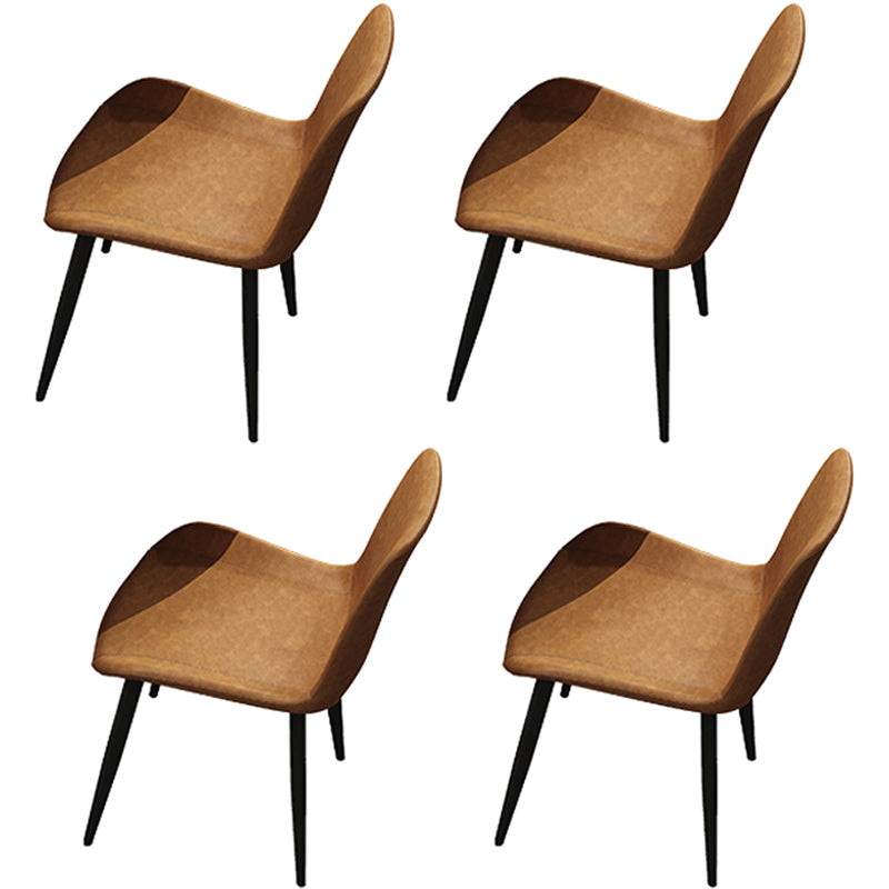 Modern 1/4/5/7 Pieces Rectangle Dining Table Set with Stone Top White Scalable Dinette Set 4 Orange Chairs Clearhalo 'Dining Room Sets' 'Dining Tables & Seating' 'dining_room_set' 'furn' 'furn_dining_room_set' 'Furniture' 'furniture_dining_room_set' 'Kitchen & Dining Furniture' 'kitchen&dining_furn' 'kitchen' 4612119