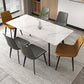 Modern 1/4/5/7 Pieces Rectangle Dining Table Set with Stone Top White Scalable Dinette Set Clearhalo 'Dining Room Sets' 'Dining Tables & Seating' 'dining_room_set' 'furn' 'furn_dining_room_set' 'Furniture' 'furniture_dining_room_set' 'Kitchen & Dining Furniture' 'kitchen&dining_furn' 'kitchen' 4612120