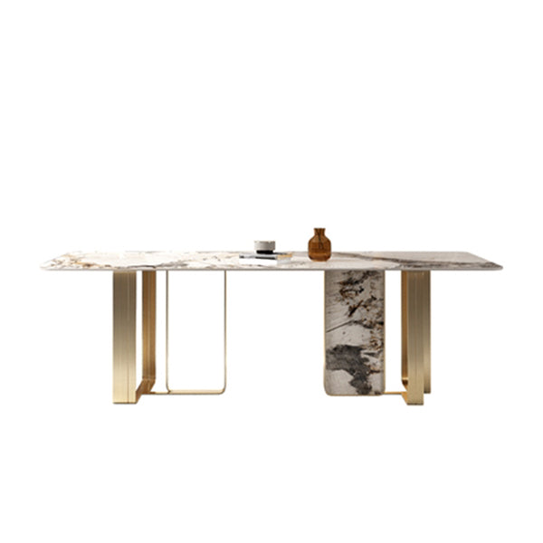 Luxury 1/3/4/5/6 Pieces Dining Set Sintered Stone Dining Table with Leather Chairs Clearhalo 'Dining Room Sets' 'Dining Tables & Seating' 'dining_room_set' 'furn' 'furn_dining_room_set' 'Furniture' 'furniture_dining_room_set' 'Kitchen & Dining Furniture' 'kitchen&dining_furn' 'kitchen' 4612192