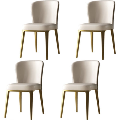 Luxury 1/3/4/5/6 Pieces Dining Set Sintered Stone Dining Table with Leather Chairs 4 White Chairs Clearhalo 'Dining Room Sets' 'Dining Tables & Seating' 'dining_room_set' 'furn' 'furn_dining_room_set' 'Furniture' 'furniture_dining_room_set' 'Kitchen & Dining Furniture' 'kitchen&dining_furn' 'kitchen' 4612195