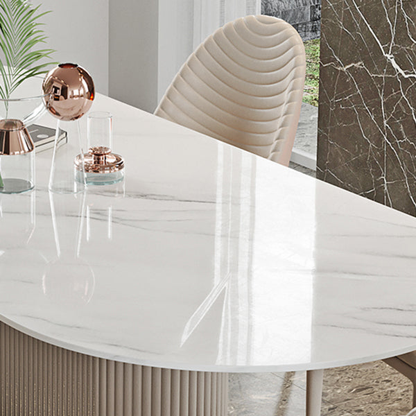 1/4/5/7 Pieces Luxury Dining Set Sintered Stone Top Dining Table with Leather Chairs Clearhalo 'Dining Room Sets' 'Dining Tables & Seating' 'dining_room_set' 'furn' 'furn_dining_room_set' 'Furniture' 'furniture_dining_room_set' 'Kitchen & Dining Furniture' 'kitchen&dining_furn' 'kitchen' 4612219