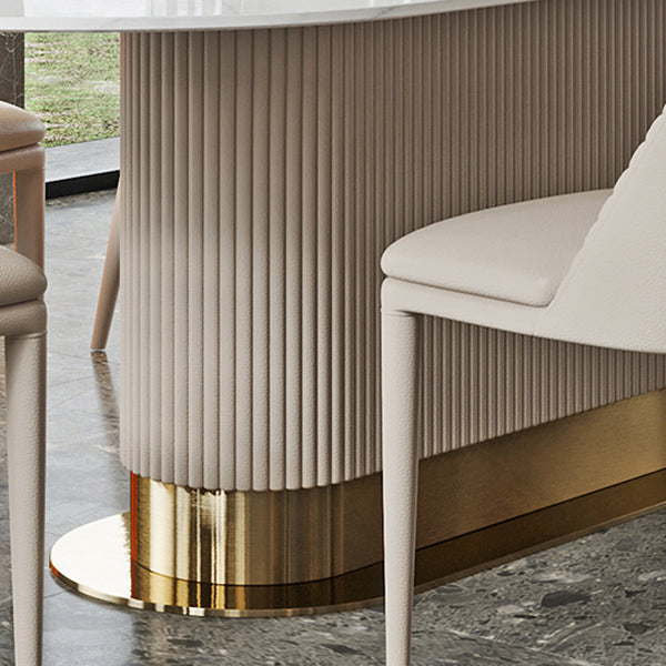 1/4/5/7 Pieces Luxury Dining Set Sintered Stone Top Dining Table with Leather Chairs Clearhalo 'Dining Room Sets' 'Dining Tables & Seating' 'dining_room_set' 'furn' 'furn_dining_room_set' 'Furniture' 'furniture_dining_room_set' 'Kitchen & Dining Furniture' 'kitchen&dining_furn' 'kitchen' 4612220