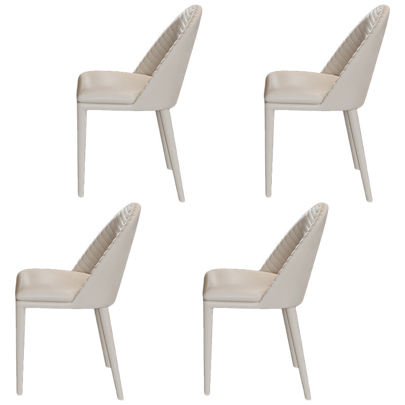 1/4/5/7 Pieces Luxury Dining Set Sintered Stone Top Dining Table with Leather Chairs 4 White Chairs Clearhalo 'Dining Room Sets' 'Dining Tables & Seating' 'dining_room_set' 'furn' 'furn_dining_room_set' 'Furniture' 'furniture_dining_room_set' 'Kitchen & Dining Furniture' 'kitchen&dining_furn' 'kitchen' 4612225