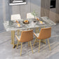 Luxury 1/2/5 Pieces Dining Set Sintered Stone Top Dining Table with Leather Chairs Clearhalo 'Dining Room Sets' 'Dining Tables & Seating' 'dining_room_set' 'furn' 'furn_dining_room_set' 'Furniture' 'furniture_dining_room_set' 'Kitchen & Dining Furniture' 'kitchen&dining_furn' 'kitchen' 4612233
