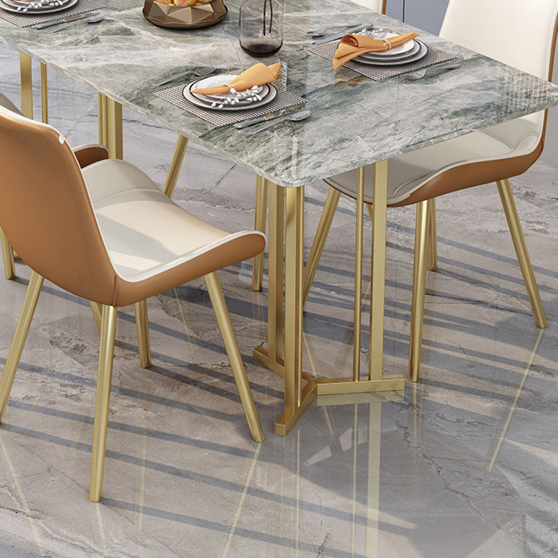 Luxury 1/2/5 Pieces Dining Set Sintered Stone Top Dining Table with Leather Chairs Clearhalo 'Dining Room Sets' 'Dining Tables & Seating' 'dining_room_set' 'furn' 'furn_dining_room_set' 'Furniture' 'furniture_dining_room_set' 'Kitchen & Dining Furniture' 'kitchen&dining_furn' 'kitchen' 4612239