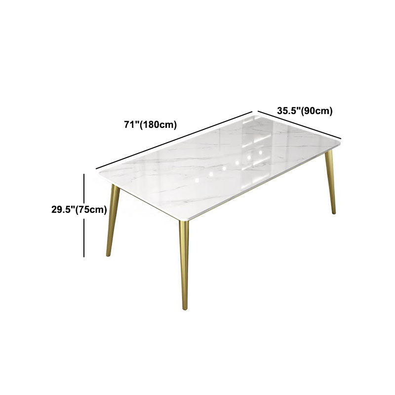 Nordic 1/5/6/7 Pieces Dining Set Sintered Stone Dining Table with Leather Chairs Clearhalo 'Dining Room Sets' 'Dining Tables & Seating' 'dining_room_set' 'furn' 'furn_dining_room_set' 'Furniture' 'furniture_dining_room_set' 'Kitchen & Dining Furniture' 'kitchen&dining_furn' 'kitchen' 4612269