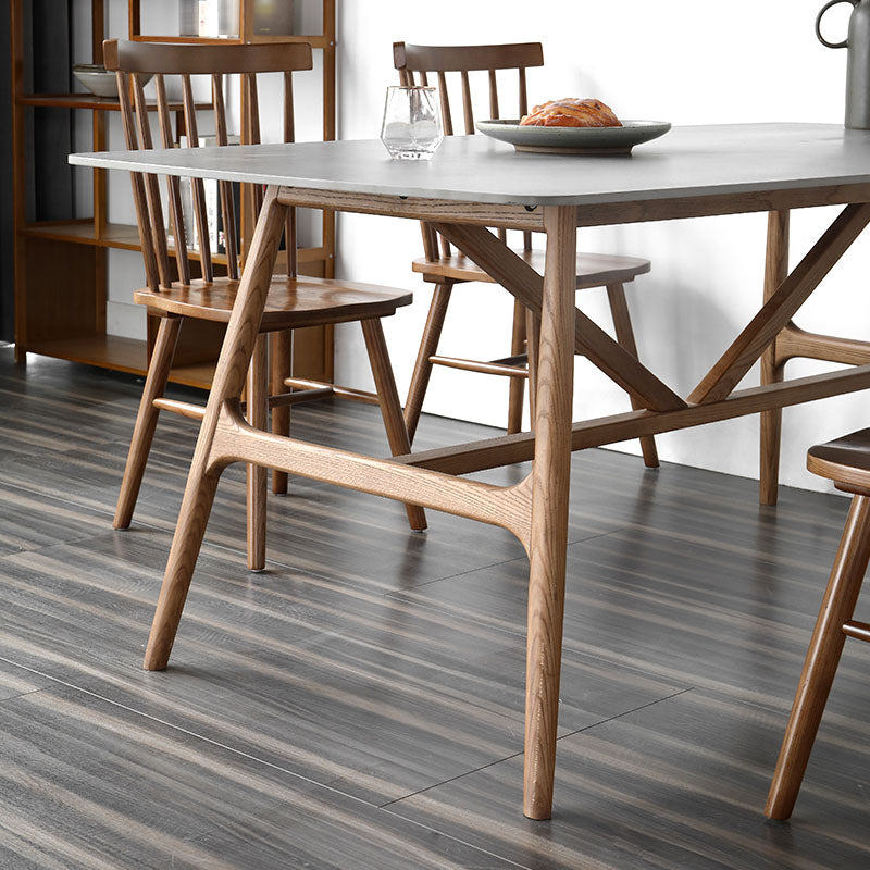 1/4/5 Pieces Solid Wood Table Set Rectangular Dining Chairs Set for Home Clearhalo 'Dining Room Sets' 'Dining Tables & Seating' 'dining_room_set' 'furn' 'furn_dining_room_set' 'Furniture' 'furniture_dining_room_set' 'Kitchen & Dining Furniture' 'kitchen&dining_furn' 'kitchen' 4612274