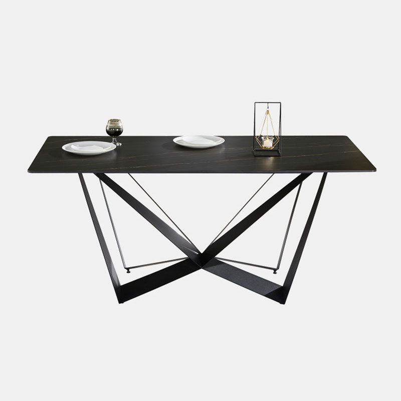 1/4/5 Pieces Sintered Stone Dining Chairs Set Rectangle Table Set for Home Clearhalo 'Dining Room Sets' 'Dining Tables & Seating' 'dining_room_set' 'furn' 'furn_dining_room_set' 'Furniture' 'furniture_dining_room_set' 'Kitchen & Dining Furniture' 'kitchen&dining_furn' 'kitchen' 4612321