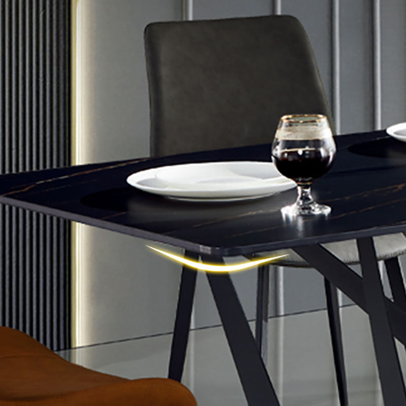 1/4/5 Pieces Sintered Stone Dining Chairs Set Rectangle Table Set for Home Clearhalo 'Dining Room Sets' 'Dining Tables & Seating' 'dining_room_set' 'furn' 'furn_dining_room_set' 'Furniture' 'furniture_dining_room_set' 'Kitchen & Dining Furniture' 'kitchen&dining_furn' 'kitchen' 4612327