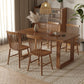 Modern 1/4/5 Pieces Rectangle Dining Set Solid Wood Dining Table with Chairs 5 Pieces: Table, 4 Brown Chairs Clearhalo 'Dining Room Sets' 'Dining Tables & Seating' 'dining_room_set' 'furn' 'furn_dining_room_set' 'Furniture' 'furniture_dining_room_set' 'Kitchen & Dining Furniture' 'kitchen&dining_furn' 'kitchen' 4612356