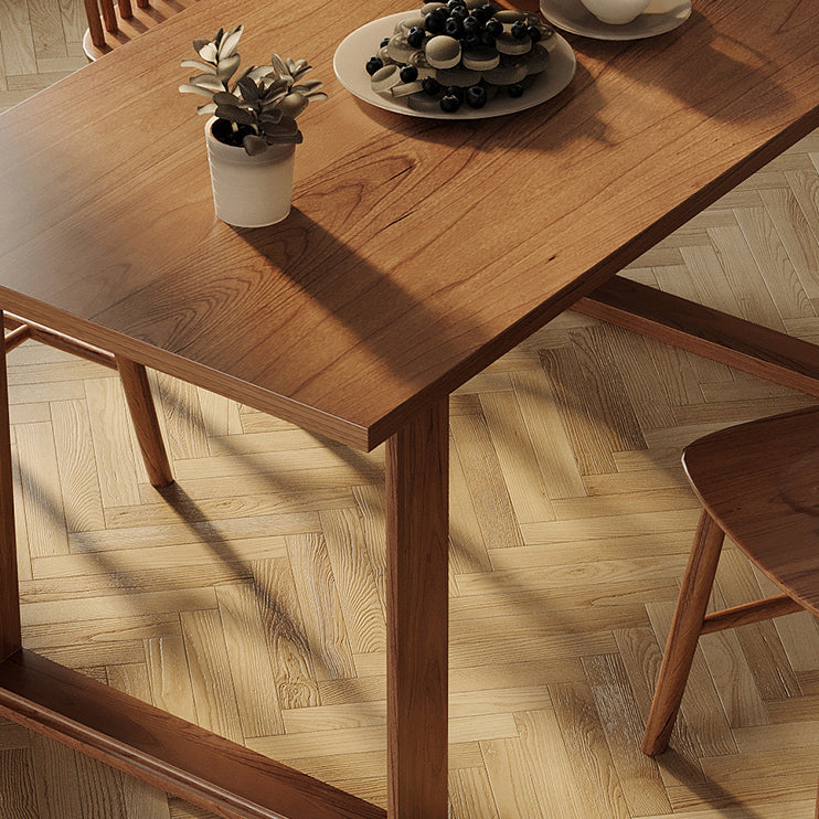 Modern 1/4/5 Pieces Rectangle Dining Set Solid Wood Dining Table with Chairs Clearhalo 'Dining Room Sets' 'Dining Tables & Seating' 'dining_room_set' 'furn' 'furn_dining_room_set' 'Furniture' 'furniture_dining_room_set' 'Kitchen & Dining Furniture' 'kitchen&dining_furn' 'kitchen' 4612364