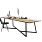 Rectangle Trestle Base Industrial Dining Table Solid Wood Fixed Table for Home Clearhalo ' dining_table' 'Dining Tables & Seating' 'Dining Tables' 'furn' 'furn_dining_table' 'Furniture' 'furniture_dining_table' 'Kitchen & Dining Furniture' 'kitchen&dining_furn' 'kitchen' 'kitchen_dining_table' 4612400