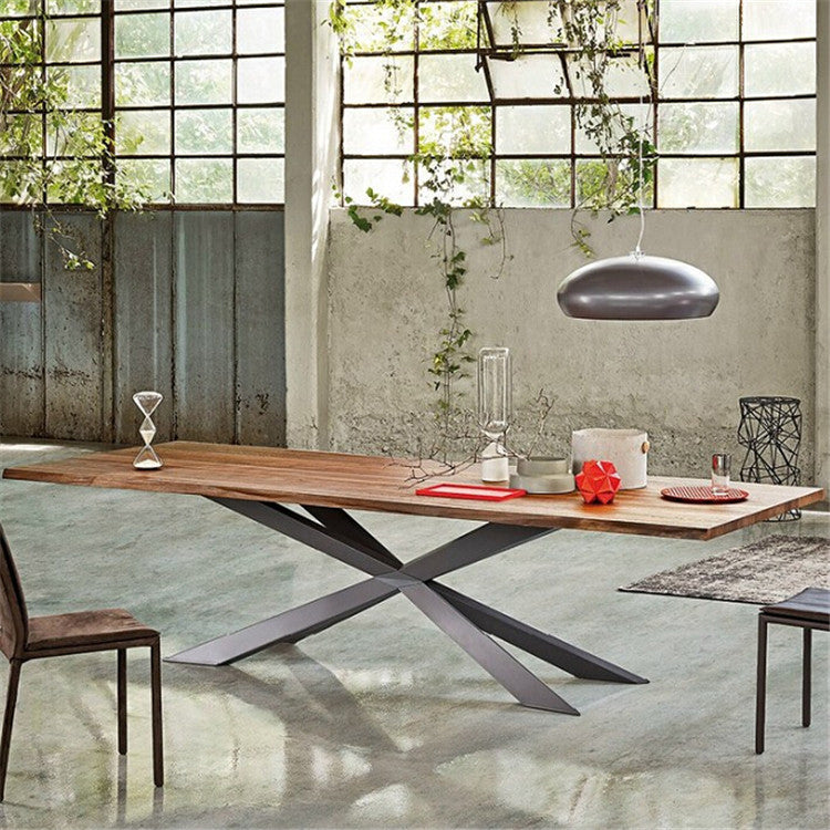 Rectangle Industrial Dining Table Solid Wood Fixed Table for Restaurant Brown Without Chairs Clearhalo ' dining_table' 'Dining Tables & Seating' 'Dining Tables' 'furn' 'furn_dining_table' 'Furniture' 'furniture_dining_table' 'Kitchen & Dining Furniture' 'kitchen&dining_furn' 'kitchen' 'kitchen_dining_table' 4612410