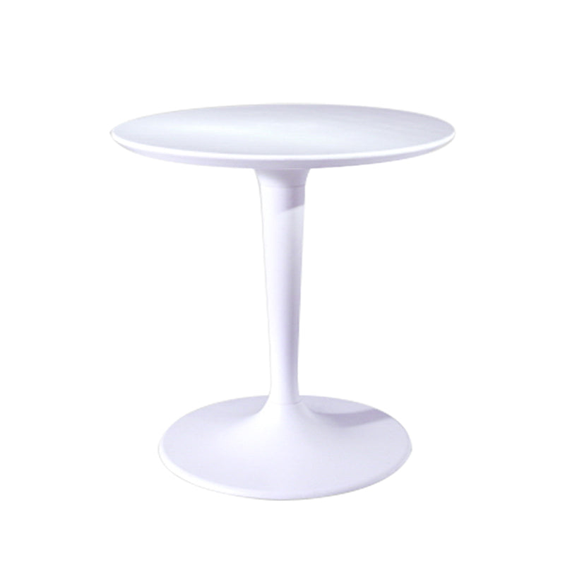 Industrial Style Dining Site Table Plastic Dining Room Collection with Tulip Base Round White Clearhalo ' dining_table' 'Dining Tables & Seating' 'Dining Tables' 'furn' 'furn_dining_table' 'Furniture' 'furniture_dining_table' 'Kitchen & Dining Furniture' 'kitchen&dining_furn' 'kitchen' 'kitchen_dining_table' 4612435