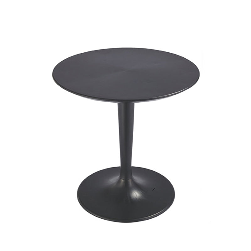 Industrial Style Dining Site Table Plastic Dining Room Collection with Tulip Base Round Black Clearhalo ' dining_table' 'Dining Tables & Seating' 'Dining Tables' 'furn' 'furn_dining_table' 'Furniture' 'furniture_dining_table' 'Kitchen & Dining Furniture' 'kitchen&dining_furn' 'kitchen' 'kitchen_dining_table' 4612436