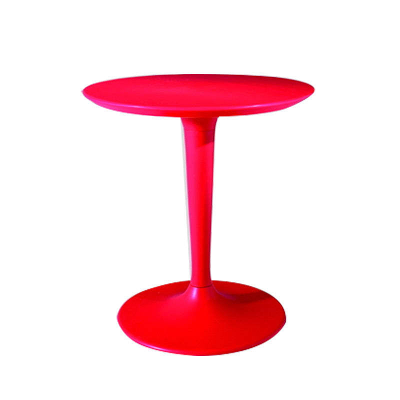 Industrial Style Dining Site Table Plastic Dining Room Collection with Tulip Base Round Red Clearhalo ' dining_table' 'Dining Tables & Seating' 'Dining Tables' 'furn' 'furn_dining_table' 'Furniture' 'furniture_dining_table' 'Kitchen & Dining Furniture' 'kitchen&dining_furn' 'kitchen' 'kitchen_dining_table' 4612439