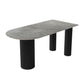 Sintered Stone Dining Table Modern Home Dining Table with Metal Base Gray Without Chairs Clearhalo ' dining_table' 'Dining Tables & Seating' 'Dining Tables' 'furn' 'furn_dining_table' 'Furniture' 'furniture_dining_table' 'Kitchen & Dining Furniture' 'kitchen&dining_furn' 'kitchen' 'kitchen_dining_table' 4612456