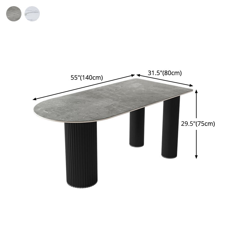 Sintered Stone Dining Table Modern Home Dining Table with Metal Base Clearhalo ' dining_table' 'Dining Tables & Seating' 'Dining Tables' 'furn' 'furn_dining_table' 'Furniture' 'furniture_dining_table' 'Kitchen & Dining Furniture' 'kitchen&dining_furn' 'kitchen' 'kitchen_dining_table' 4612459