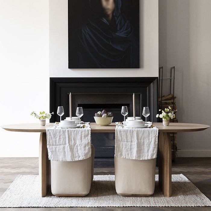 Oval Solid Wood Dining Table Casual Double Pedestal Table for Dining Room 78.7"L x 31.5"W x 29.5"H Without Chairs Clearhalo ' dining_table' 'Dining Tables & Seating' 'Dining Tables' 'furn' 'furn_dining_table' 'Furniture' 'furniture_dining_table' 'Kitchen & Dining Furniture' 'kitchen&dining_furn' 'kitchen' 'kitchen_dining_table' 4612494